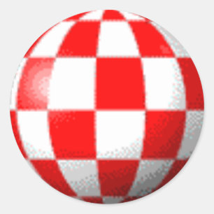 AMIGA BOING BALL RUNDER AUFKLEBER