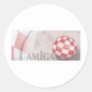 Amiga Retro Runder Aufkleber
