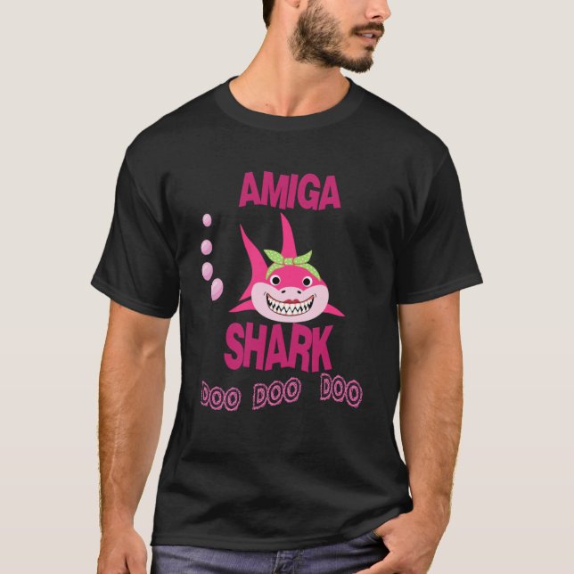 Amiga Shark Friend Playera para Friend en Espanol T-Shirt (Vorderseite)