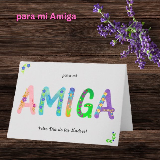 Amiga Spanish Floral Bohemisch Mother Day Card Karte (Von Creator hochgeladen)