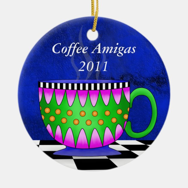 Amigas Toskanischer Kaffee-Cup Ornament (Vorne)