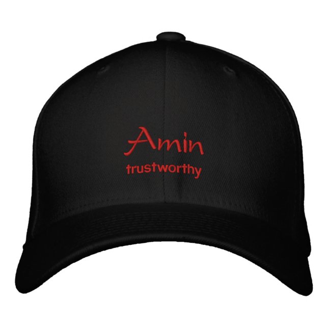 Amin Name Cap / Hat Bestickte Baseballkappe (Vorderseite)
