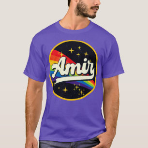 Amir Rainbow im Vintagen Weltraumstil T-Shirt