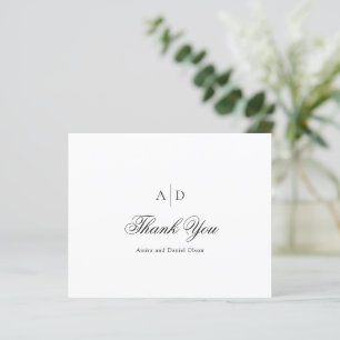 Amira White Elegant Wedding Danke Card