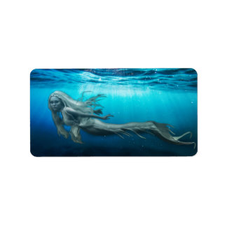 Amiria Angel Mermaid Adressaufkleber