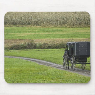 Amische Buggy auf Bauernhofweg, nordöstliches Mousepad