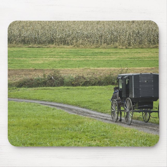 Amische Buggy auf Bauernhofweg, nordöstliches Mousepad (Vorne)