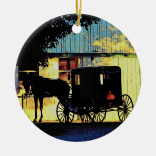 Amische Buggy-Verzierung Keramik Ornament
