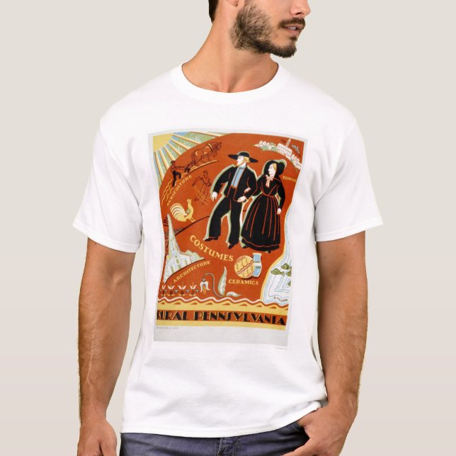 Amische Kostüm-Tradition WPA 1938 T-Shirt (Vorderseite)