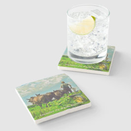 Amische Untersetzer, amischer Bauer und Pferde! Steinuntersetzer