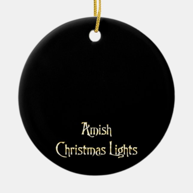 Amische Weihnachtslichter Keramik Ornament (Vorne)