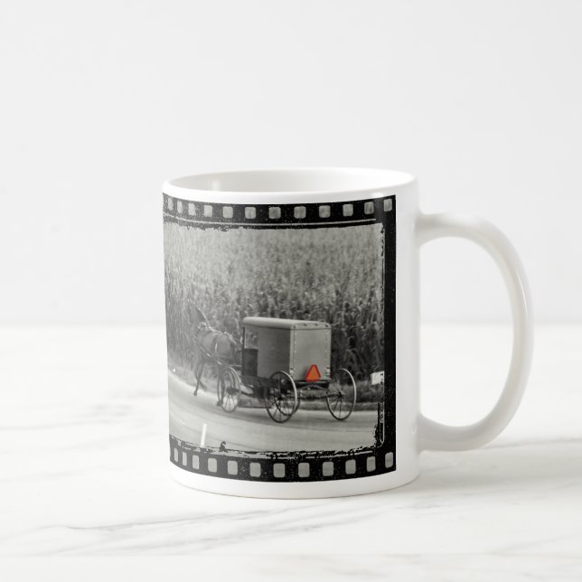 Amisches Buggy-Monochrom Kaffeetasse (Rechts)