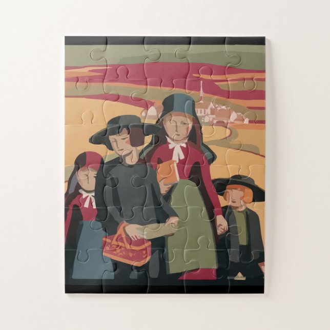 AMISH ART KINDER KIDS JIGSAW PUZZLE (Vertikal)