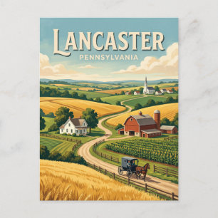 Amish-Bauernhof-Gegend Lancaster Pennsylvania Postkarte