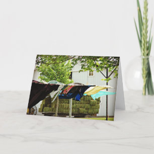 Amish Bekleidung und Hay Blank Inside Karte