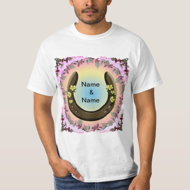 Amish Blume Horseshoe T-Shirt (Vorderseite)