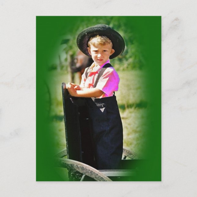 Amish Boy Postcard Postkarte (Vorderseite)