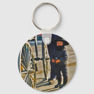 Amish Boy/Wagon Wheel Schlüsselanhänger