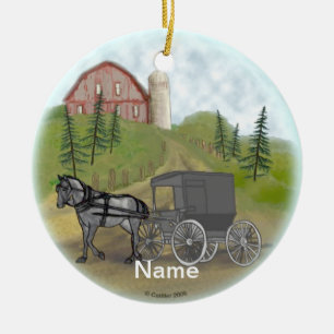 Amish Buggy Besuchen Ornament