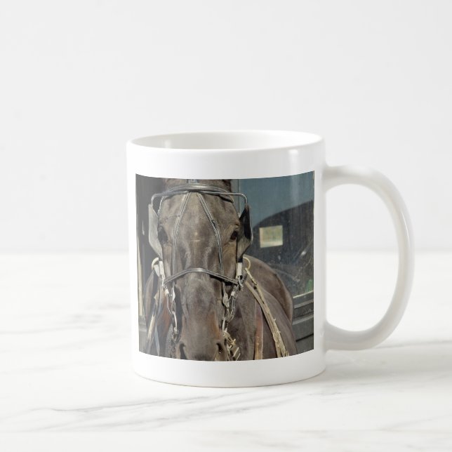 Amish Buggy Pferd Tasse (Rechts)