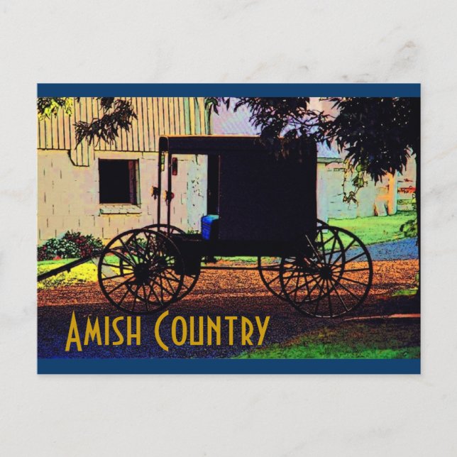 Amish Buggy Postcard Postkarte (Vorderseite)