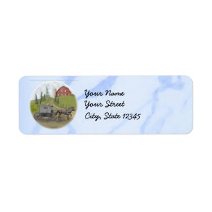 Amish Buggy Visiting Labels