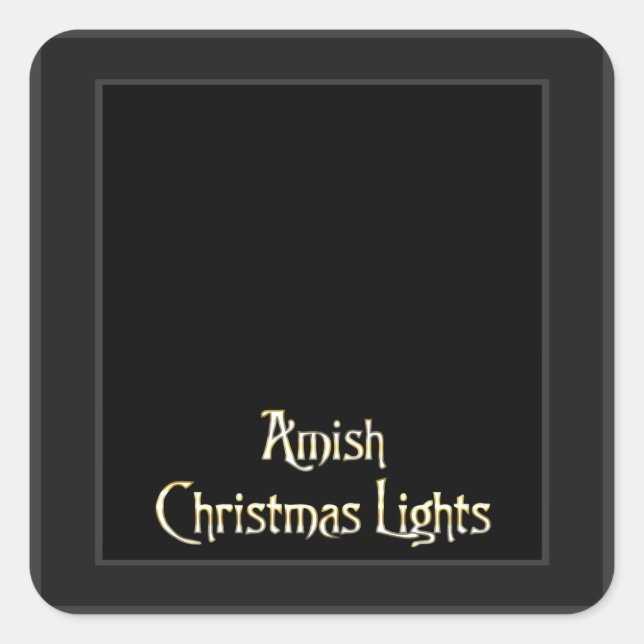 Amish Christmas Lights Quadratischer Aufkleber (Vorderseite)