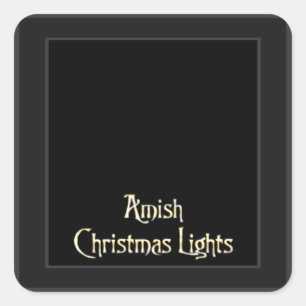 Amish Christmas Lights Quadratischer Aufkleber