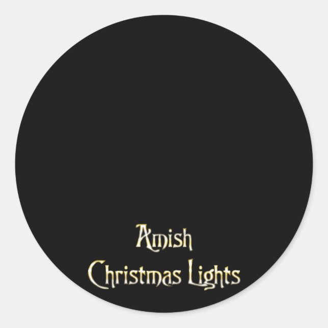 Amish Christmas Lights Runder Aufkleber (Vorderseite)