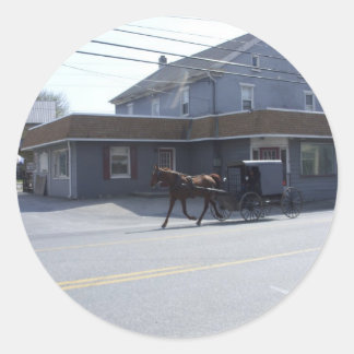 Amish Community Runder Aufkleber