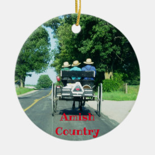 Amish Country Panorama Weihnachtsdekoration Keramik Ornament