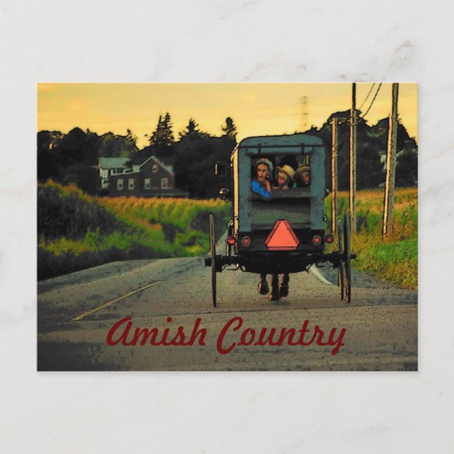 Amish Country Postcard Postkarte (Vorderseite)