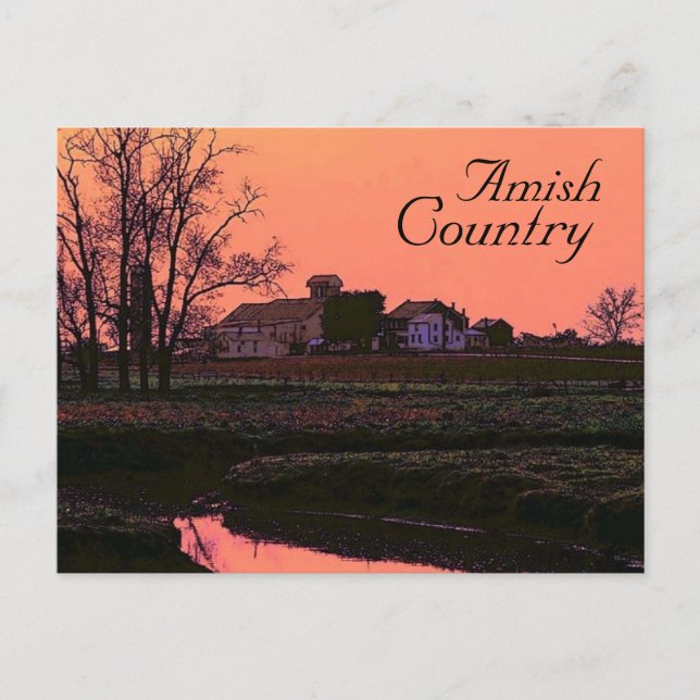 Amish Country Postcard Postkarte (Vorderseite)