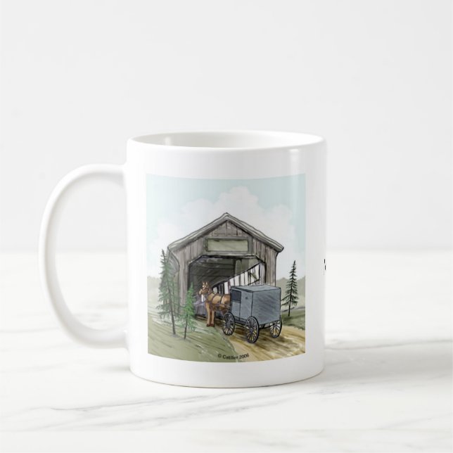 Amish Covered Bridge Kaffeetasse (Links)