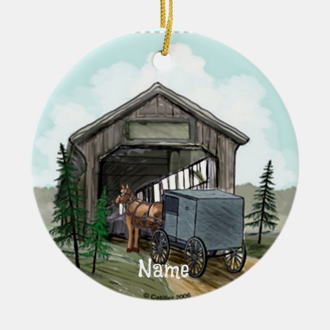 Amish Covered Bridge Ornament (Vorne)