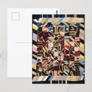 Amish Crazy Quilt von Lydia Beachy Postkarte
