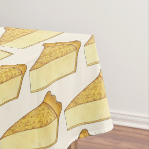 Amish Custard Pie Tart Dessert Slice Backfood Tischdecke