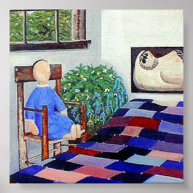 Amish Doll n' Patchwork Quilt Poster (Vorne)