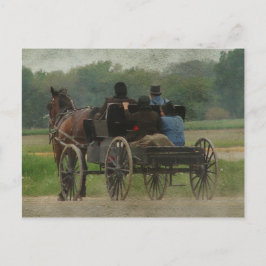 Amish Family Outing Postkarte