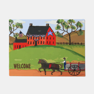 Amish Farm Style Country House, personalisieren Fl Fußmatte