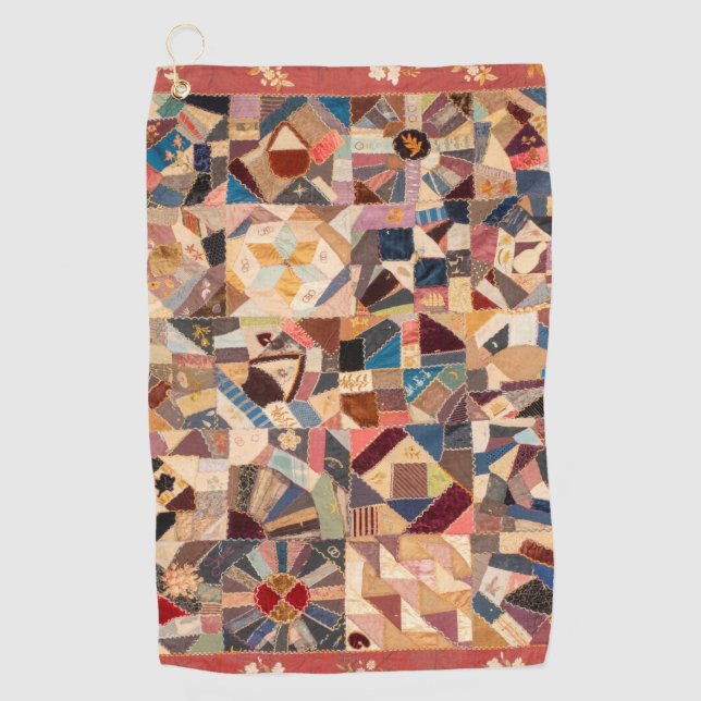 Amish Freundschaftsquilt Golfhandtuch (Vorderseite)