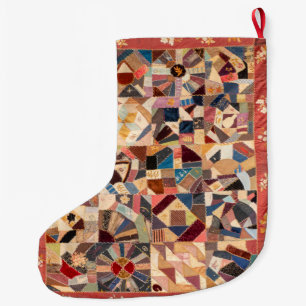 Amish Freundschaftsquilt Großer Weihnachtsstrumpf