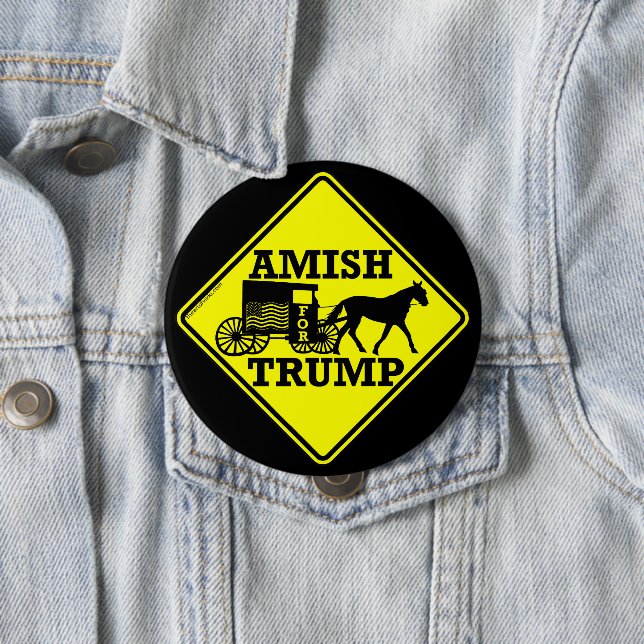 Amish für Trump als einzigartig kollektiv politisc Button (Beispiel)
