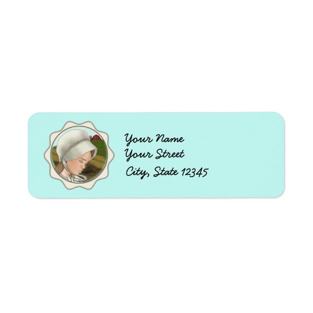 Amish Girl Bonnet Labels (Vorne)