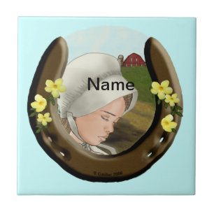 Amish Horseshoe Girl tile Fliese