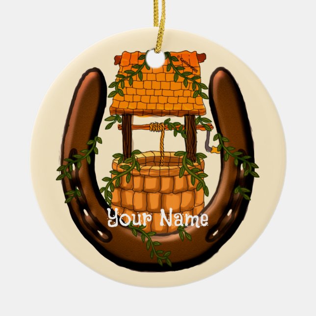 Amish Horseshoe wünscht gute Ornamente (Vorne)