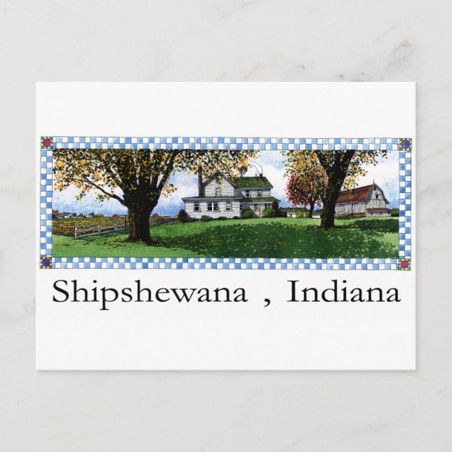 Amish House Shipshewana Indiana Postkarte (Vorderseite)