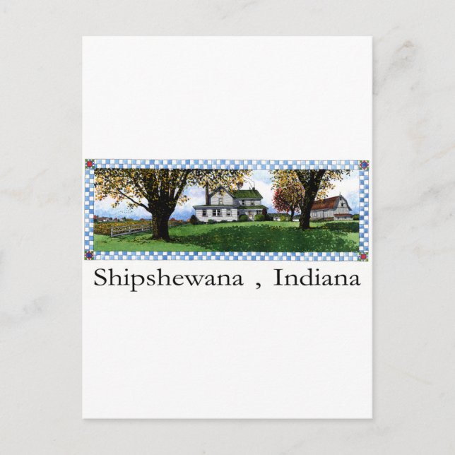Amish House Shipshewana Indiana Postkarte (Vorderseite)