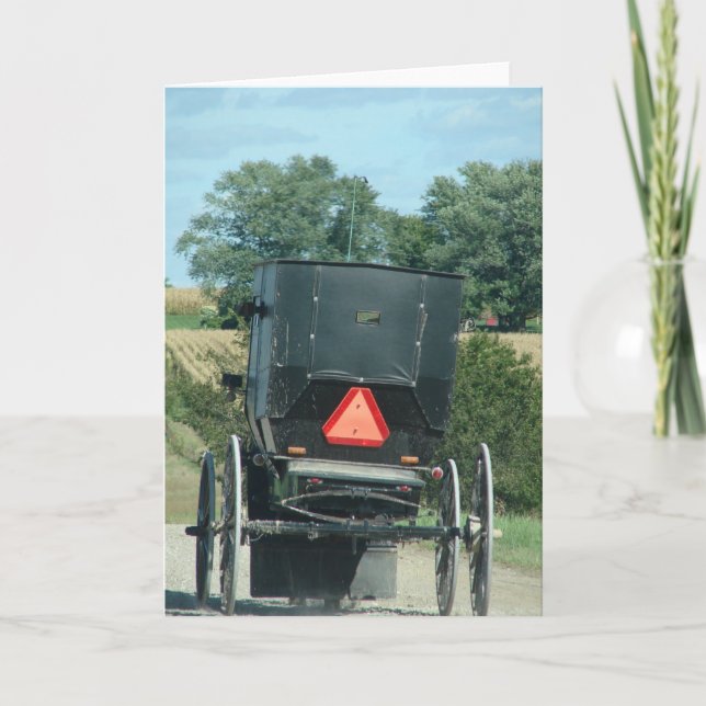 Amish-Kutsche Karte (Vorderseite)