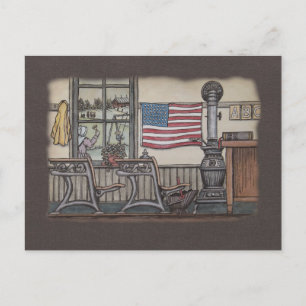 Amish One Room School Room Postkarte